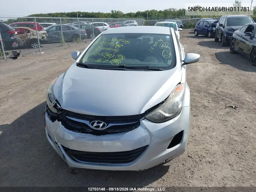 2011 HYUNDAI ELANTRA VIN 5NPDH4AE6BH011781 — фото 12