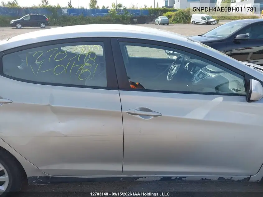 2011 HYUNDAI ELANTRA VIN 5NPDH4AE6BH011781 — фото 13