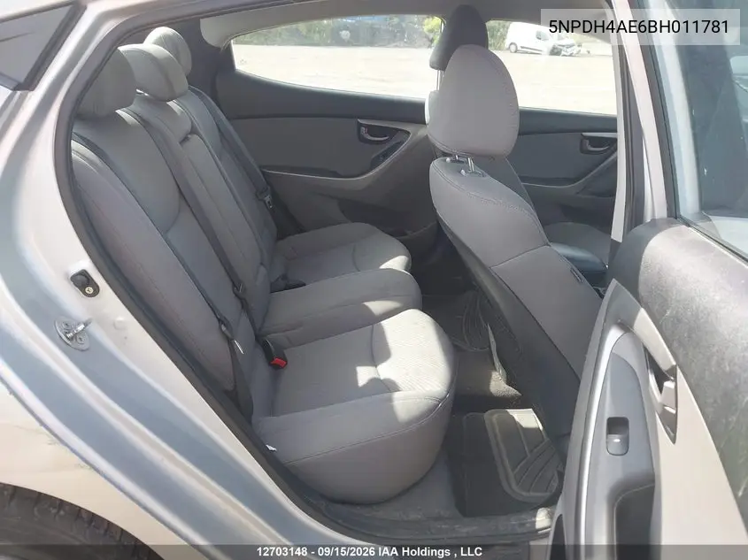 2011 HYUNDAI ELANTRA VIN 5NPDH4AE6BH011781 — фото 8