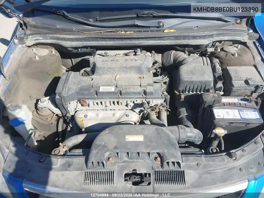 2011 HYUNDAI ELANTRA VIN KMHDB8BE0BU123890 — фото 10