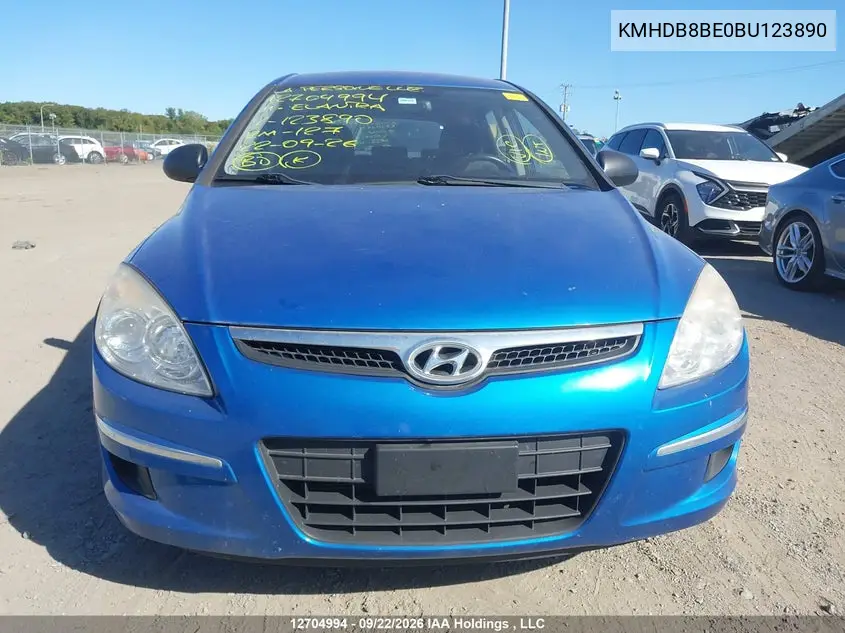 2011 HYUNDAI ELANTRA VIN KMHDB8BE0BU123890 — фото 13