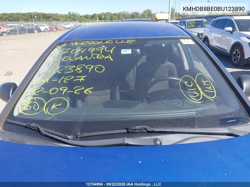 2011 HYUNDAI ELANTRA VIN KMHDB8BE0BU123890 — фото 18