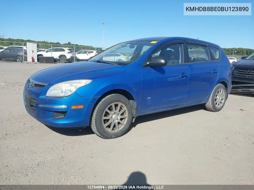 2011 HYUNDAI ELANTRA VIN KMHDB8BE0BU123890 — фото 2