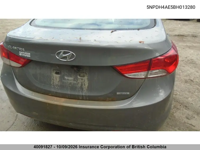 2011 HYUNDAI ELANTRA VIN 5NPDH4AE5BH013280 — фото 10