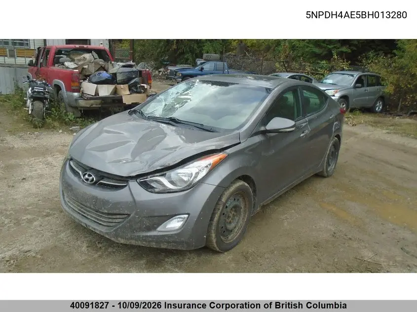 2011 HYUNDAI ELANTRA VIN 5NPDH4AE5BH013280 — фото 2