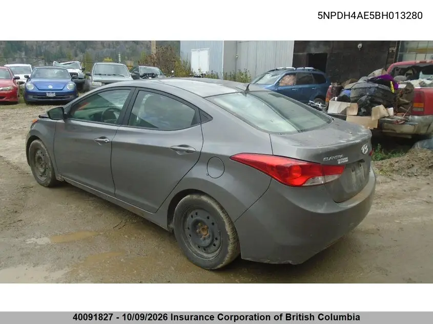 2011 HYUNDAI ELANTRA VIN 5NPDH4AE5BH013280 — фото 3