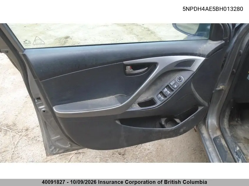 2011 HYUNDAI ELANTRA VIN 5NPDH4AE5BH013280 — фото 5