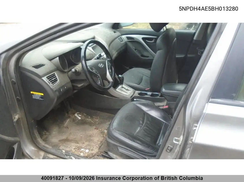2011 HYUNDAI ELANTRA VIN 5NPDH4AE5BH013280 — фото 6