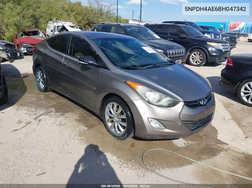 HYUNDAI ELANTRA 2011, VIN 5NPDH4AE6BH047342