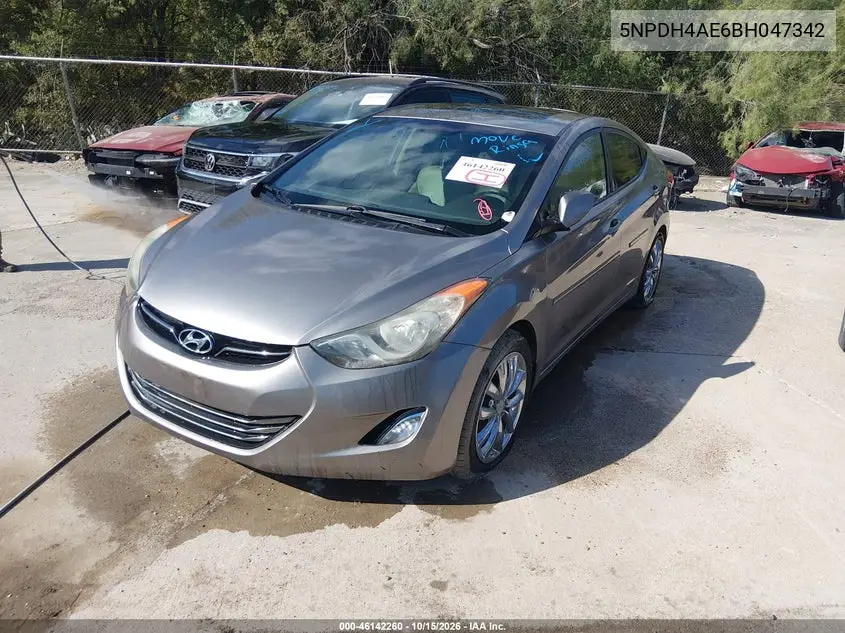 2011 HYUNDAI ELANTRA VIN 5NPDH4AE6BH047342 — фото 2