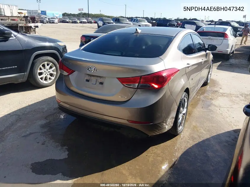 2011 HYUNDAI ELANTRA VIN 5NPDH4AE6BH047342 — фото 4