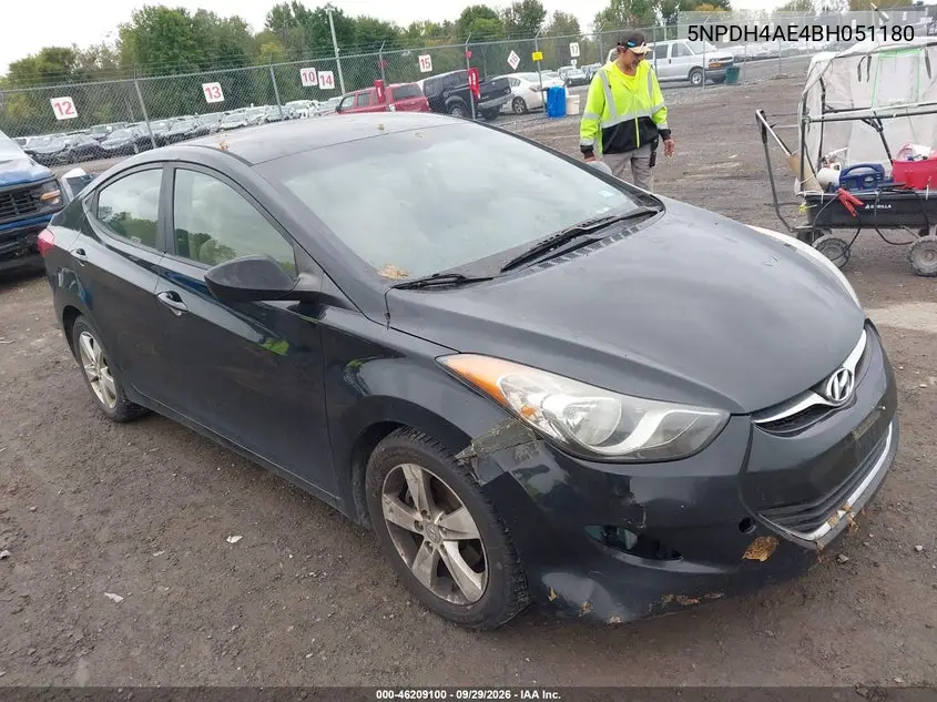 HYUNDAI ELANTRA 2011, VIN 5NPDH4AE4BH051180