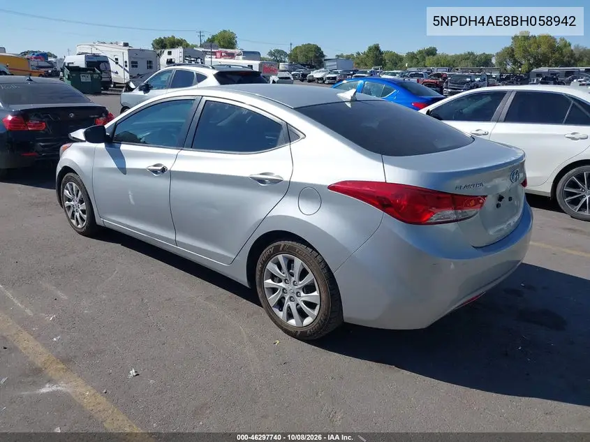 2011 HYUNDAI ELANTRA VIN 5NPDH4AE8BH058942 — фото 3