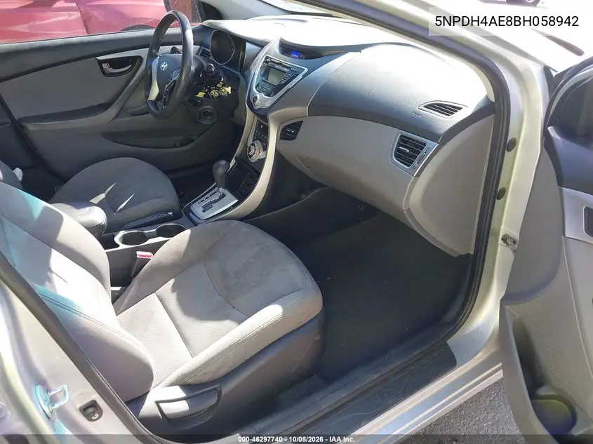 2011 HYUNDAI ELANTRA VIN 5NPDH4AE8BH058942 — фото 5