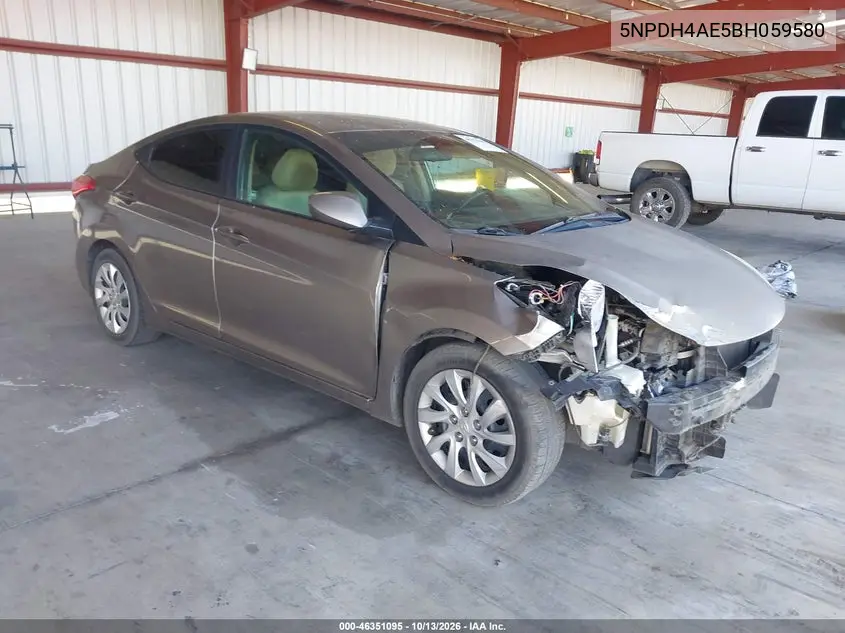 HYUNDAI ELANTRA 2011, VIN 5NPDH4AE5BH059580