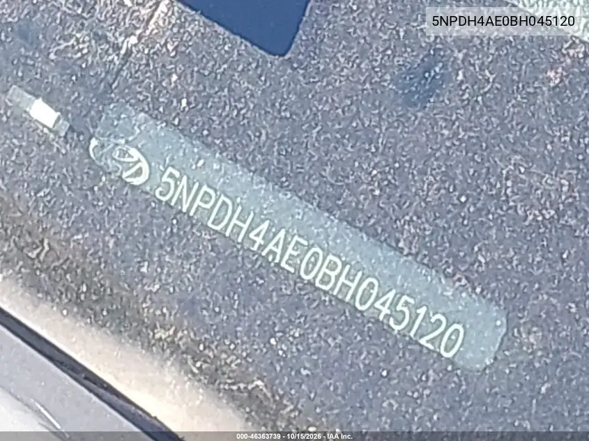 2011 HYUNDAI ELANTRA VIN 5NPDH4AE0BH045120 — фото 12