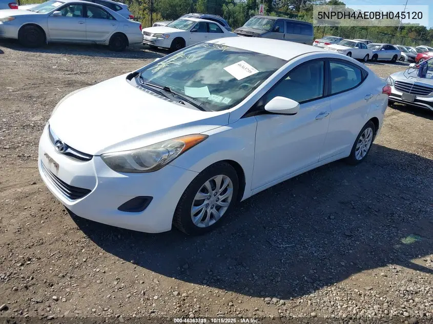 2011 HYUNDAI ELANTRA VIN 5NPDH4AE0BH045120 — фото 2