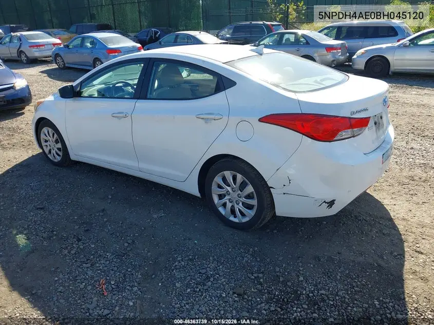 2011 HYUNDAI ELANTRA VIN 5NPDH4AE0BH045120 — фото 3