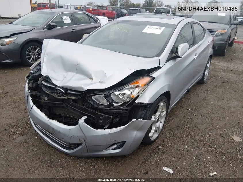 2011 HYUNDAI ELANTRA VIN 5NPDH4AEXBH010486 — фото 2