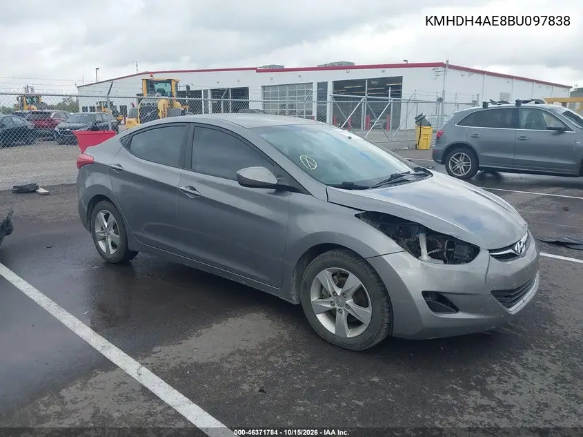 HYUNDAI ELANTRA 2011, VIN KMHDH4AE8BU097838