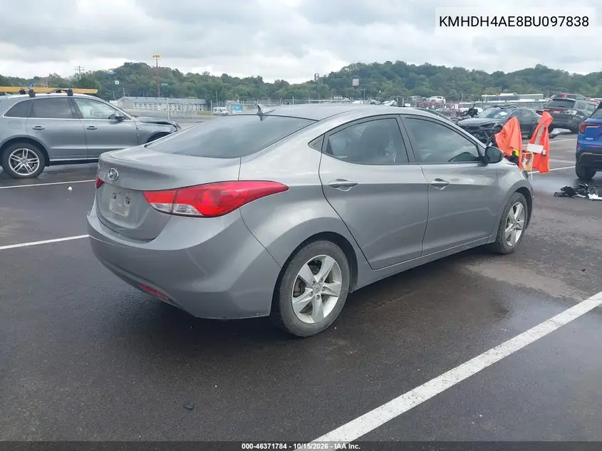 2011 HYUNDAI ELANTRA VIN KMHDH4AE8BU097838 — фото 4
