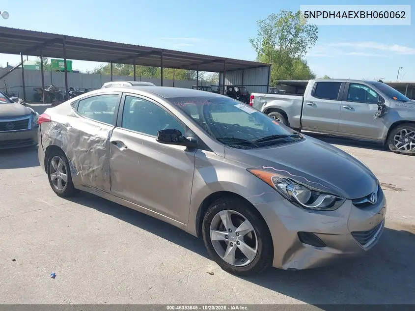 HYUNDAI ELANTRA 2011, VIN 5NPDH4AEXBH060062