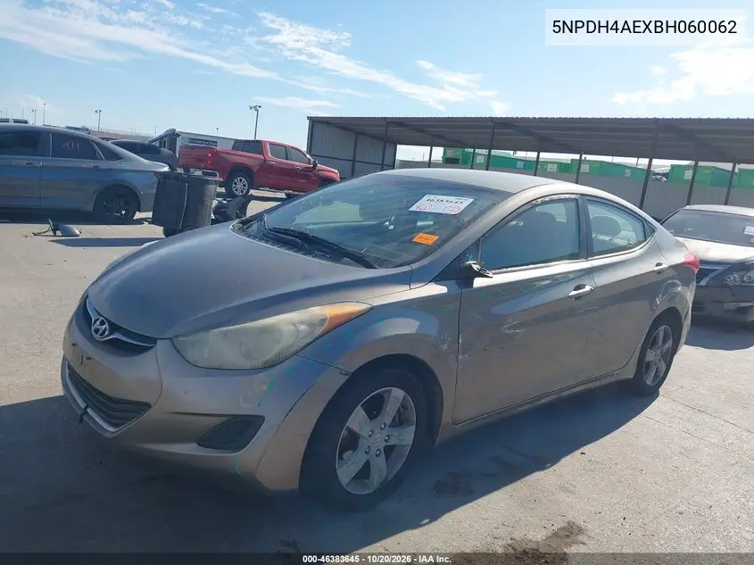 2011 HYUNDAI ELANTRA VIN 5NPDH4AEXBH060062 — фото 2