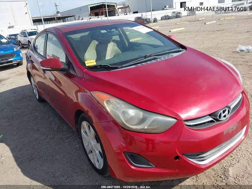 HYUNDAI ELANTRA 2011, VIN KMHDH4AE5BU117608
