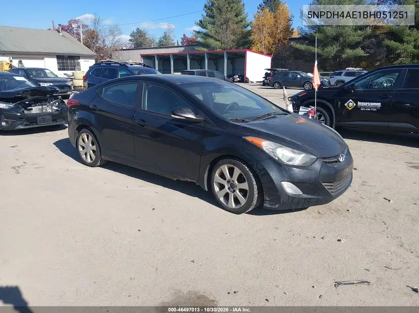 HYUNDAI ELANTRA 2011, VIN 5NPDH4AE1BH051251