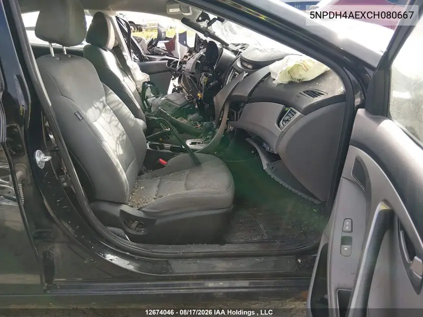 2012 HYUNDAI ELANTRA VIN 5NPDH4AEXCH080667 — фото 5