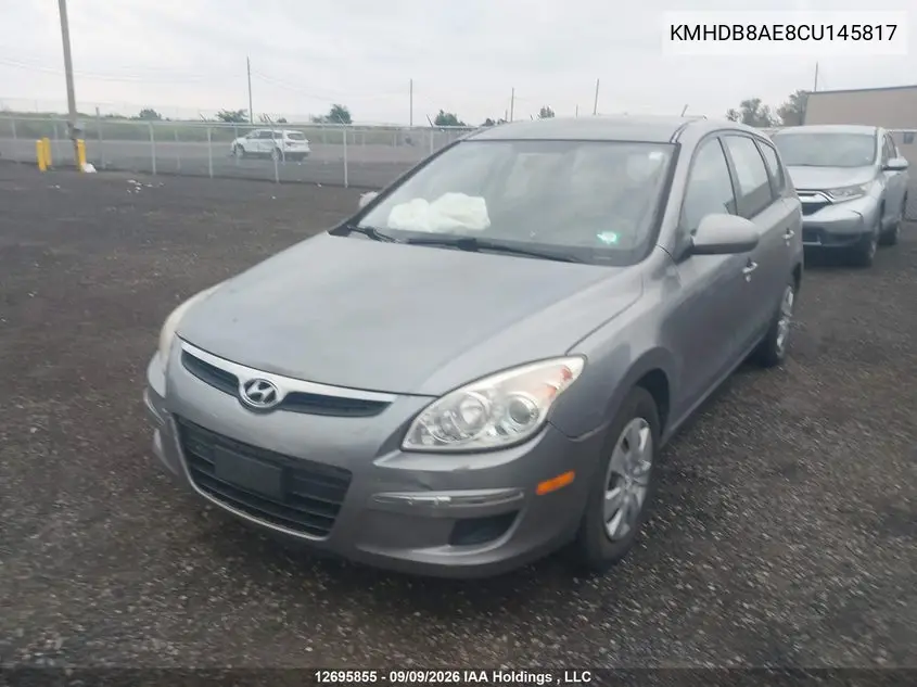 2012 HYUNDAI ELANTRA VIN KMHDB8AE8CU145817 — фото 2