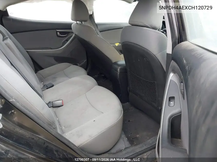 2012 HYUNDAI ELANTRA VIN 5NPDH4AEXCH120729 — фото 8