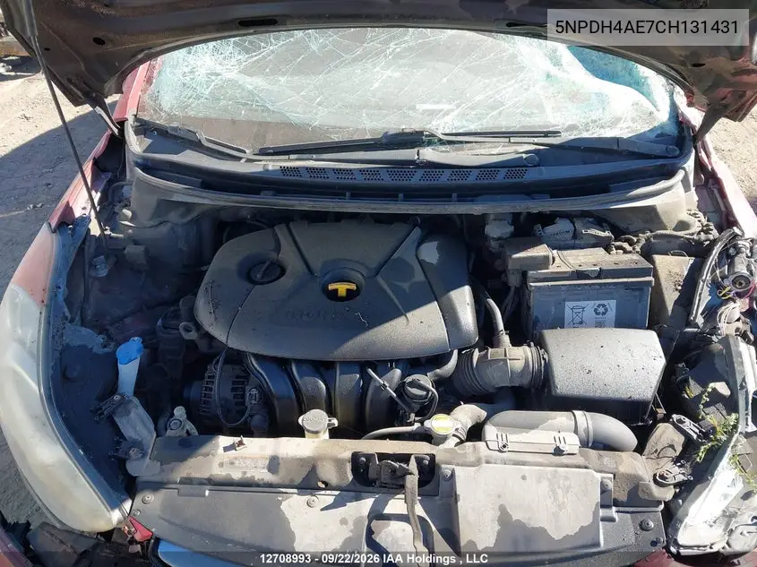 2012 HYUNDAI ELANTRA VIN 5NPDH4AE7CH131431 — фото 10