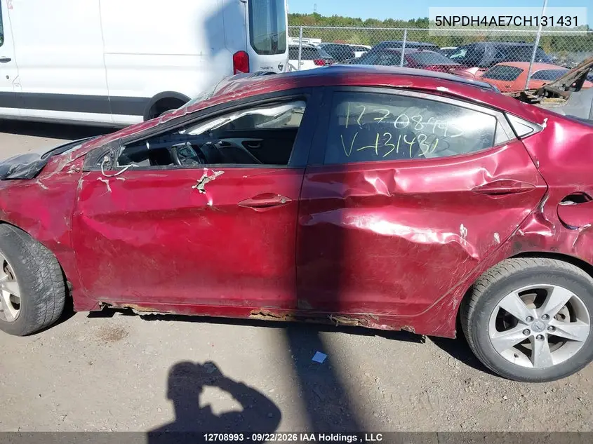 2012 HYUNDAI ELANTRA VIN 5NPDH4AE7CH131431 — фото 14
