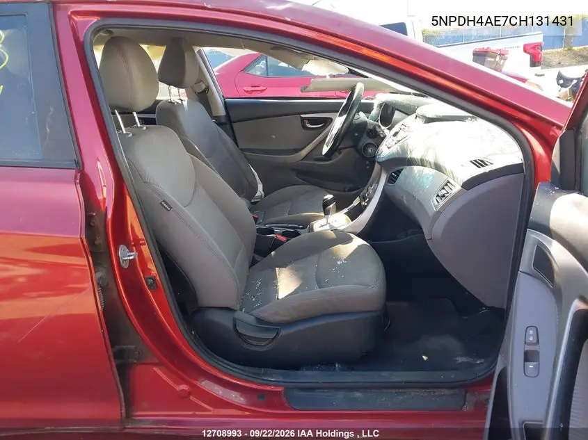 2012 HYUNDAI ELANTRA VIN 5NPDH4AE7CH131431 — фото 5