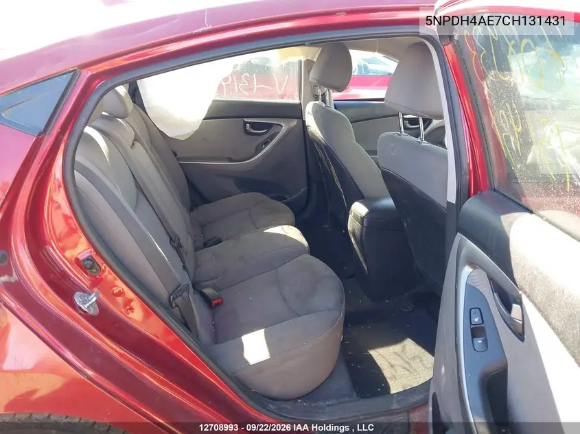 2012 HYUNDAI ELANTRA VIN 5NPDH4AE7CH131431 — фото 8