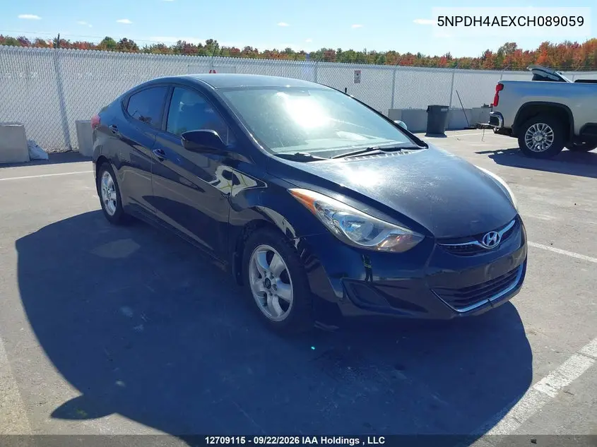 HYUNDAI ELANTRA 2012, VIN 5NPDH4AEXCH089059
