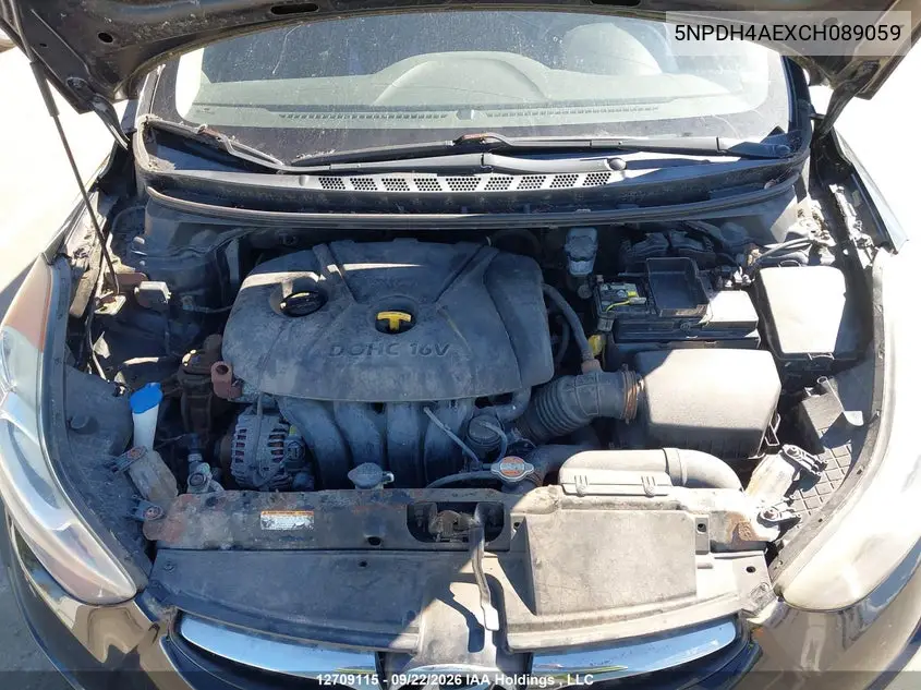 2012 HYUNDAI ELANTRA VIN 5NPDH4AEXCH089059 — фото 10