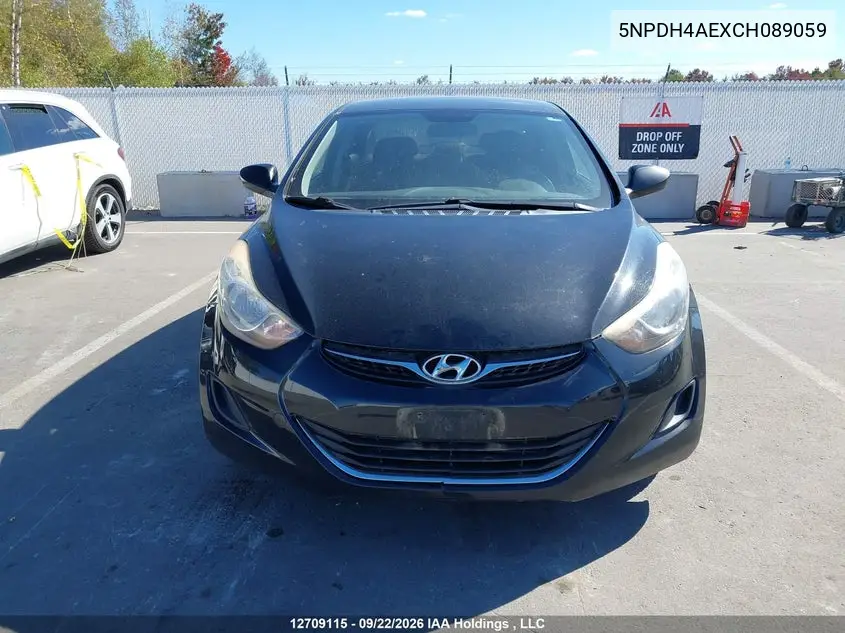 2012 HYUNDAI ELANTRA VIN 5NPDH4AEXCH089059 — фото 12