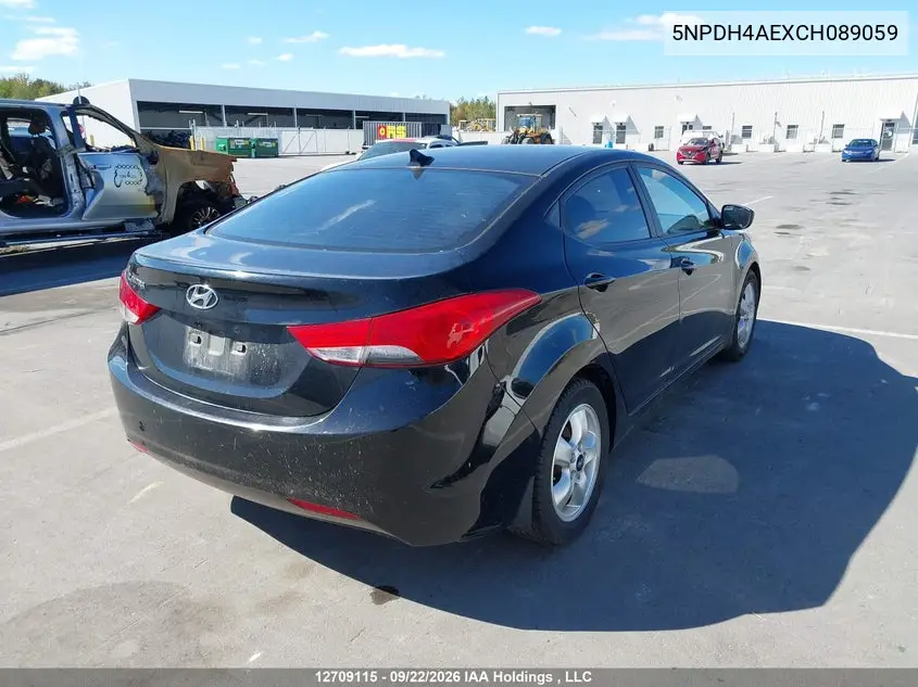 2012 HYUNDAI ELANTRA VIN 5NPDH4AEXCH089059 — фото 4
