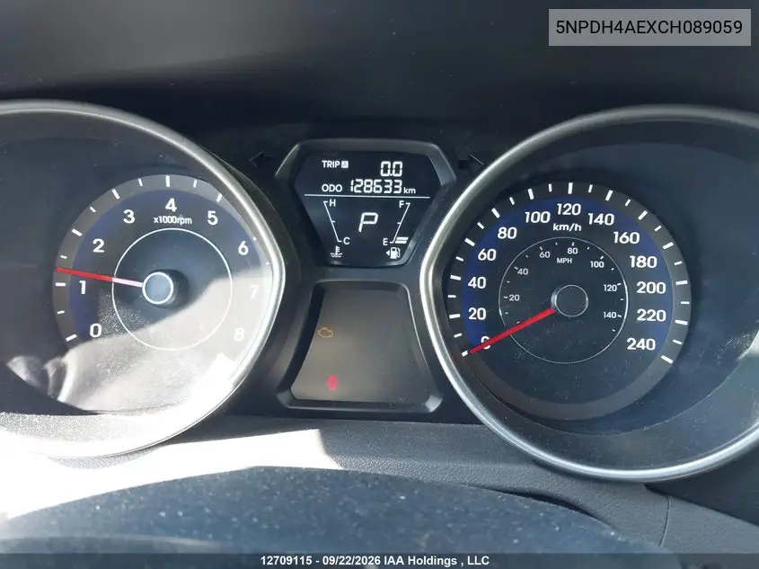 2012 HYUNDAI ELANTRA VIN 5NPDH4AEXCH089059 — фото 7