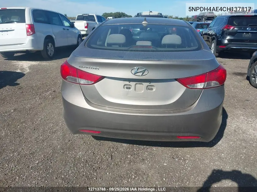 2012 HYUNDAI ELANTRA VIN 5NPDH4AE4CH137817 — фото 15