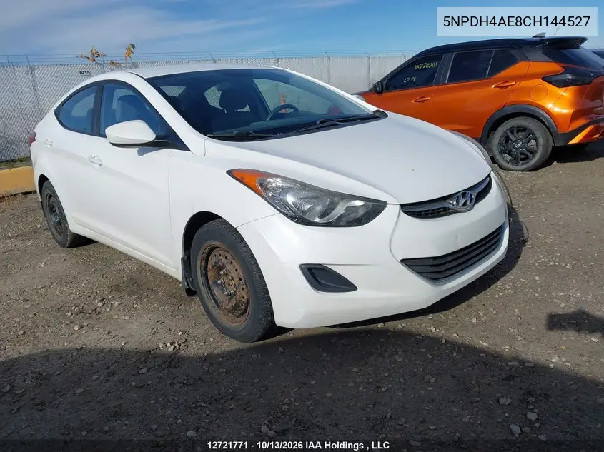 HYUNDAI ELANTRA 2012, VIN 5NPDH4AE8CH144527