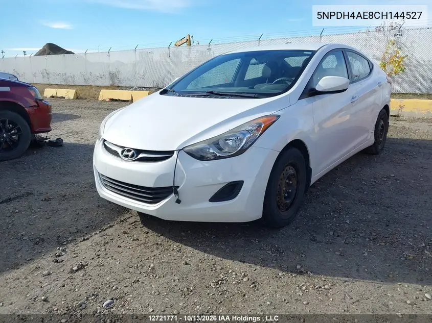 2012 HYUNDAI ELANTRA VIN 5NPDH4AE8CH144527 — фото 2