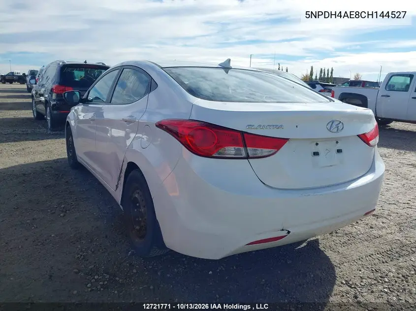 2012 HYUNDAI ELANTRA VIN 5NPDH4AE8CH144527 — фото 3