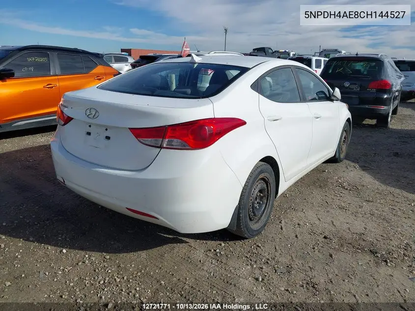 2012 HYUNDAI ELANTRA VIN 5NPDH4AE8CH144527 — фото 4