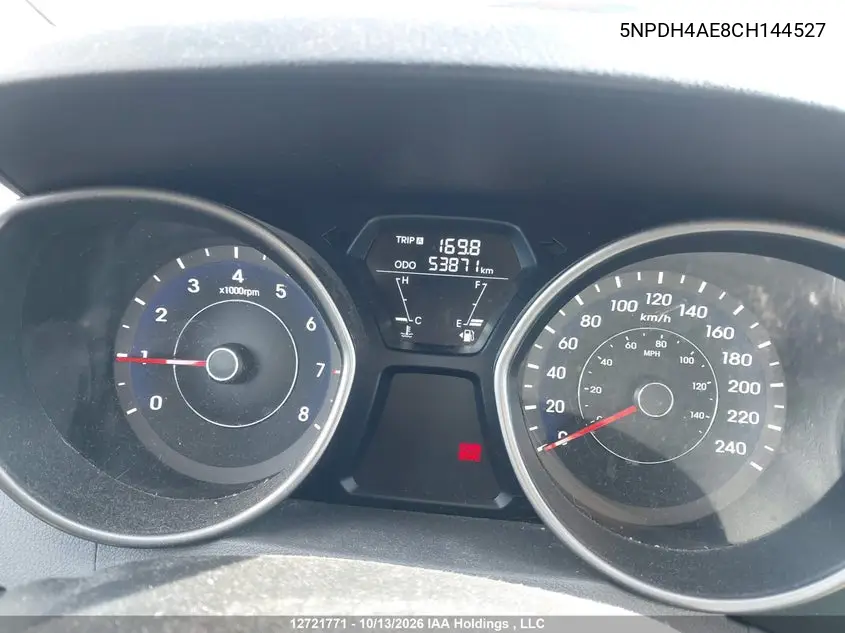 2012 HYUNDAI ELANTRA VIN 5NPDH4AE8CH144527 — фото 7