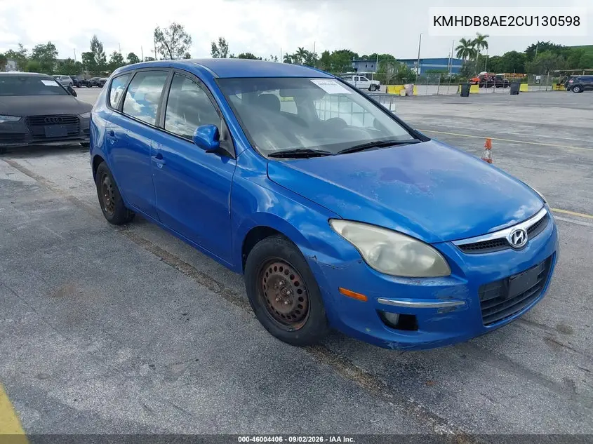 HYUNDAI ELANTRA 2012, VIN KMHDB8AE2CU130598