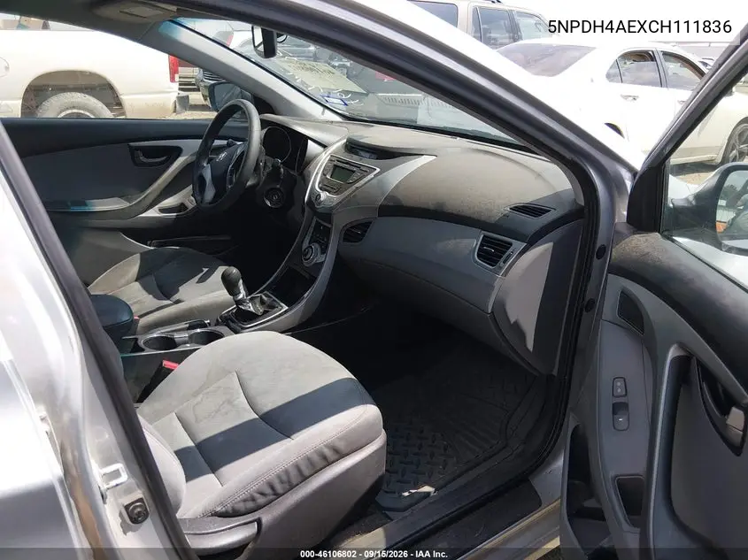 2012 HYUNDAI ELANTRA VIN 5NPDH4AEXCH111836 — фото 5