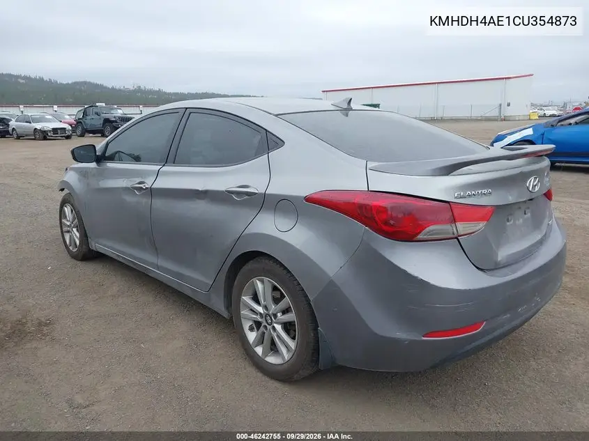 2012 HYUNDAI ELANTRA VIN KMHDH4AE1CU354873 — фото 3